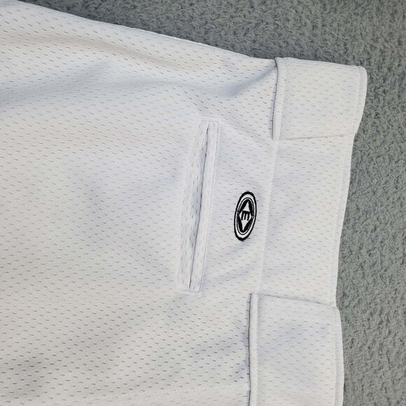 Easton Golf Shorts Men XL White Mesh Polyester Athletic Fit Super High Rise Logo - Picture 10 of 13